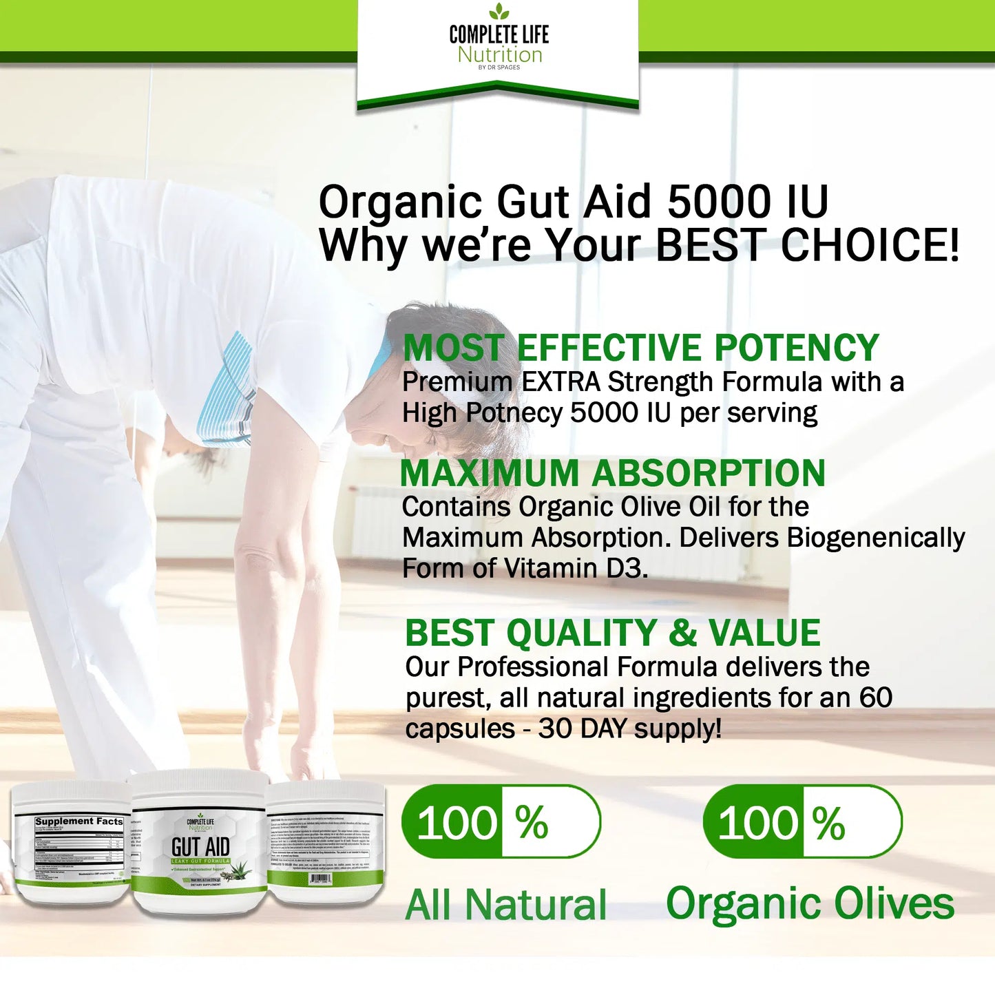 Leaky Gut Repair Supplement- Digestion and Intestinal Support