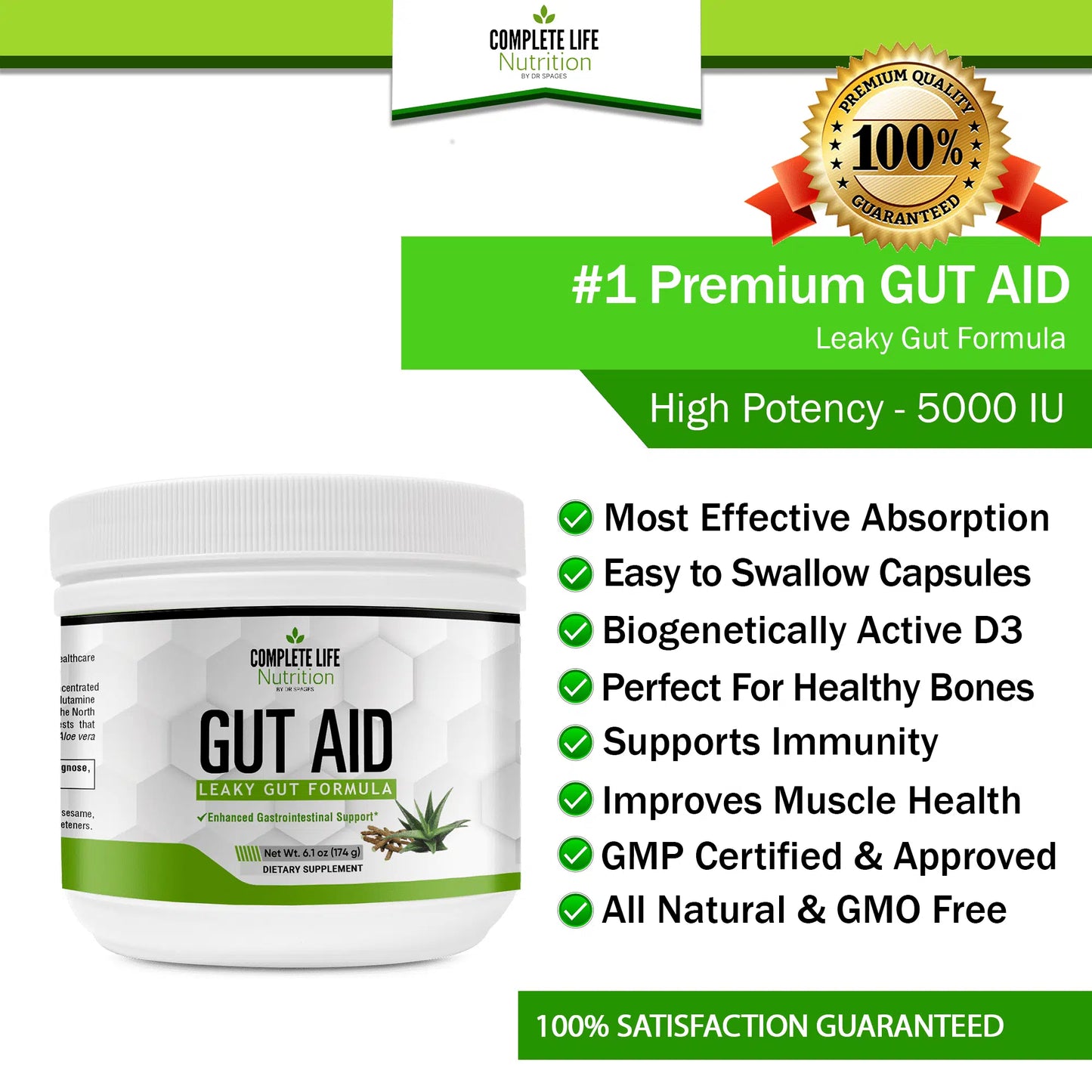 Leaky Gut Repair Supplement- Digestion and Intestinal Support