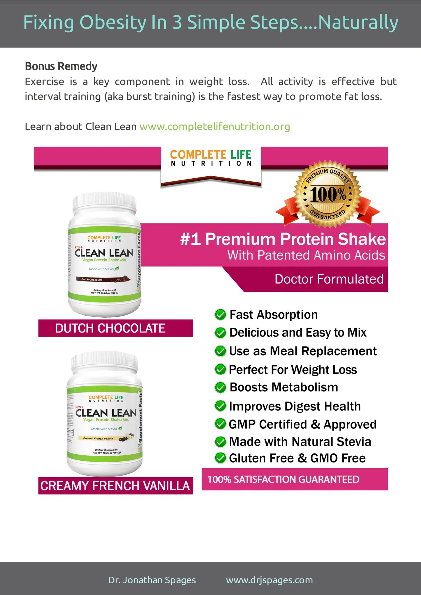 Fixing Obesity in 3 Simple Steps