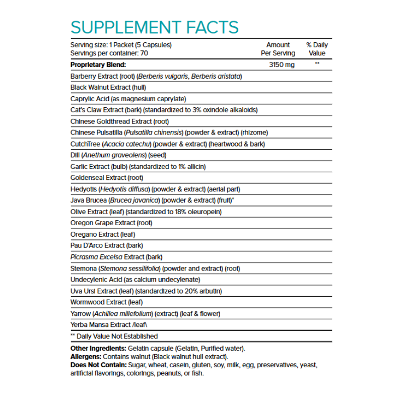 Microbiocide-GI Supplement Facts