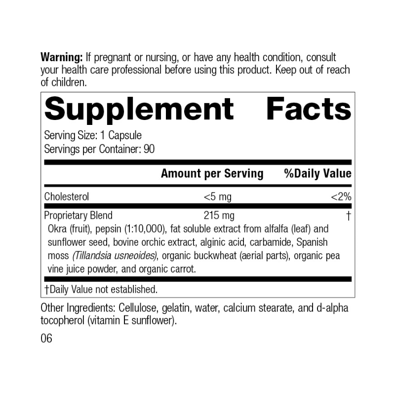 Okra Pepsin Supplement Facts