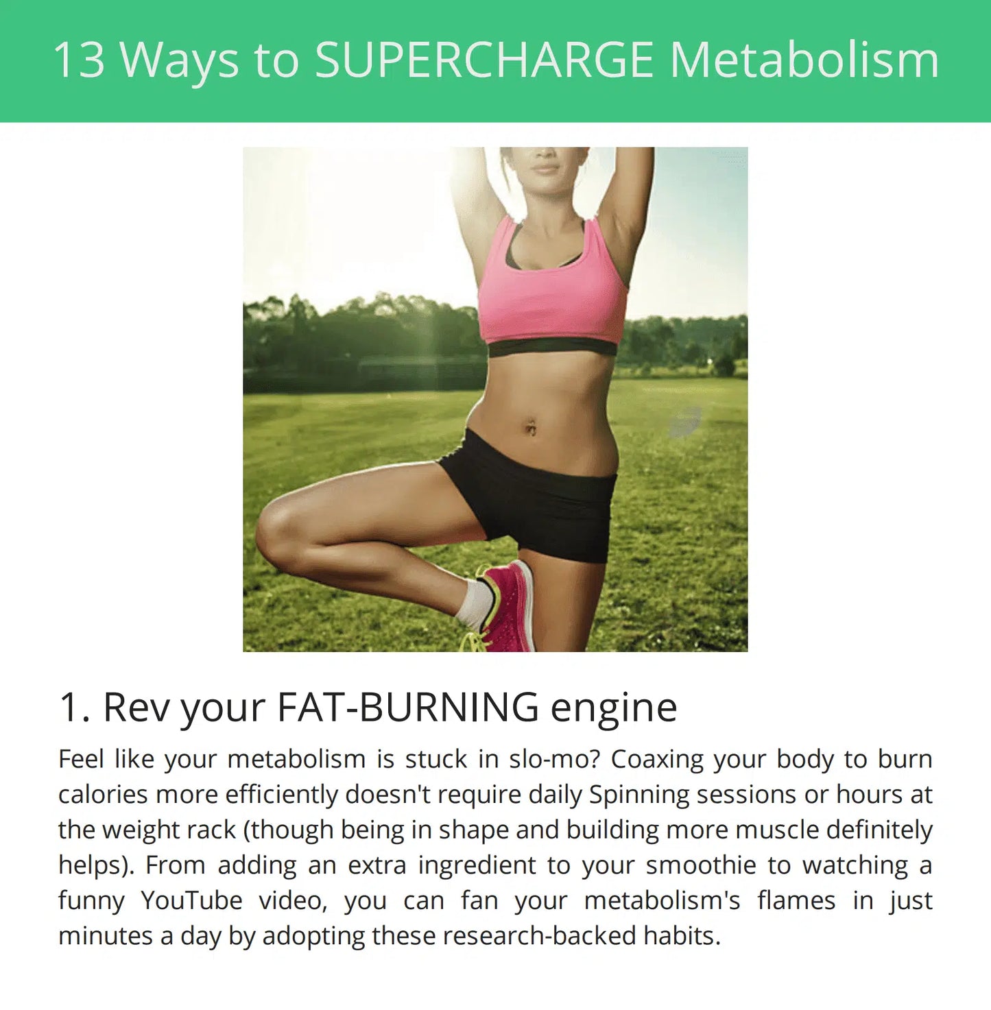 13 Ways To Supercharge Your Metabolism