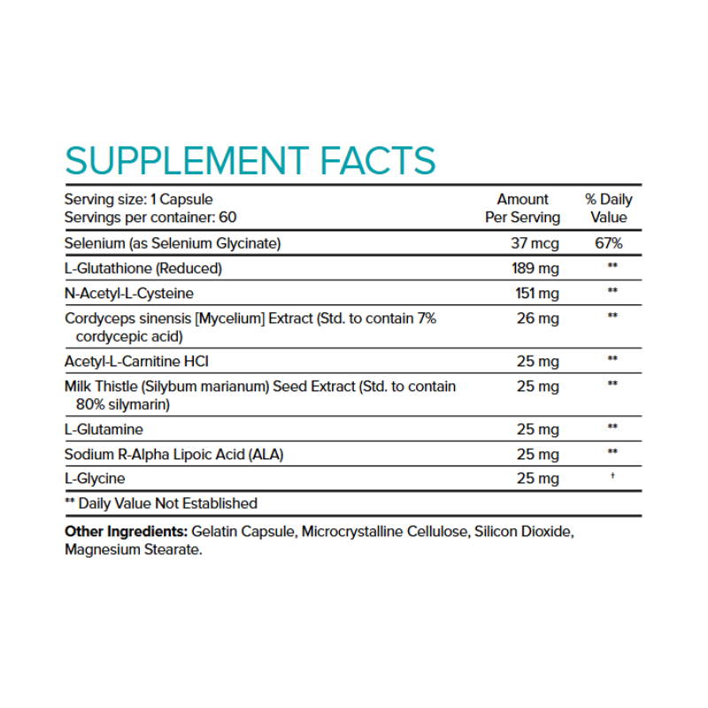 Super G Antioxidant Supplement Facts