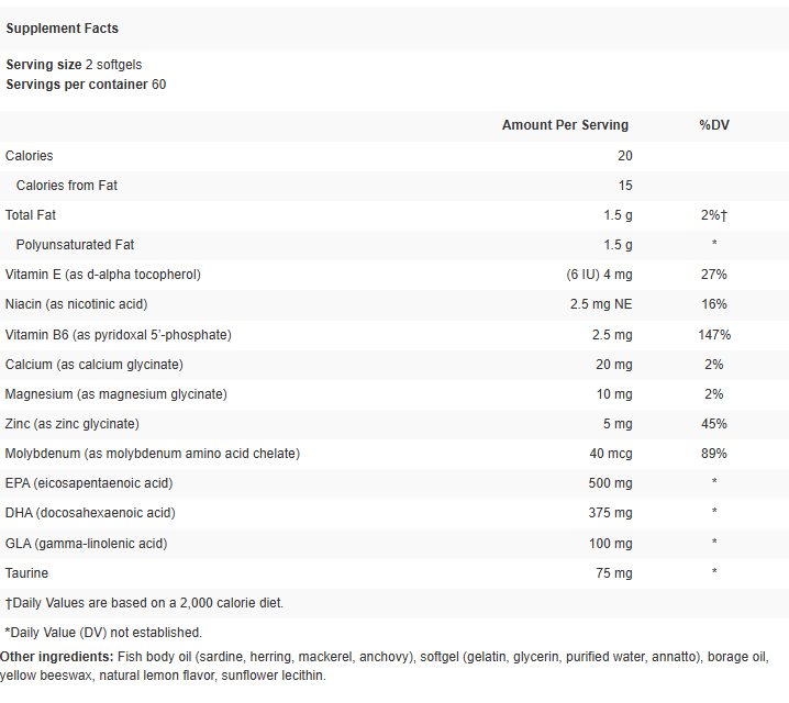 Omega CO3- Pills