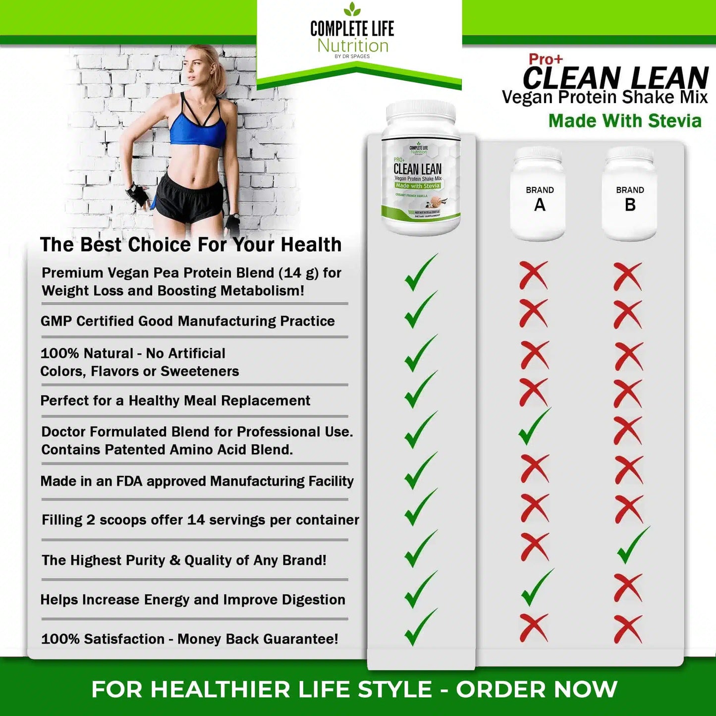 Clean Lean Shake – Vanilla – No Sugar