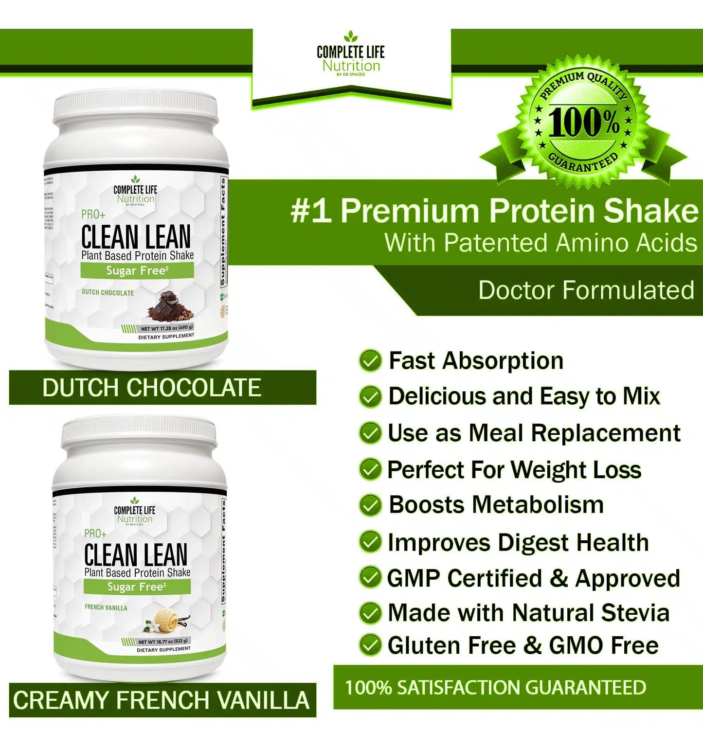 Clean Lean Shake – Dutch Chocolate – No Sugar